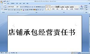 店铺承包经营责任书