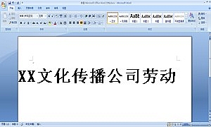 XX文化传播公司劳动合同