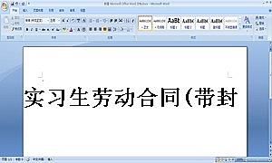 实习生劳动合同(带封面)
