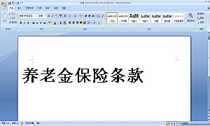 养老金保险条款