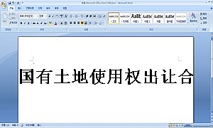 国有土地使用权出让合同(宗地)