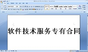 软件技术服务专有合同