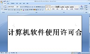 计算机软件使用许可合同